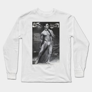 PHYSIQUE PICTORIAL Summer 1956 - Vintage Physique Muscle Male Model Magazine Cover Long Sleeve T-Shirt